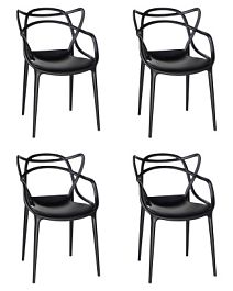 Набор 4 шт Стул обеденный DOBRIN MASTERS (чёрный (B-03)) - Фото предпросмотра