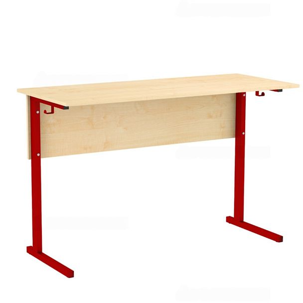 Стол ученический 110В, нерегулируемый, 2-местный на прямоугольной трубе (м/к Красный, Синий, Зеленый), гр.7 - Вид 1