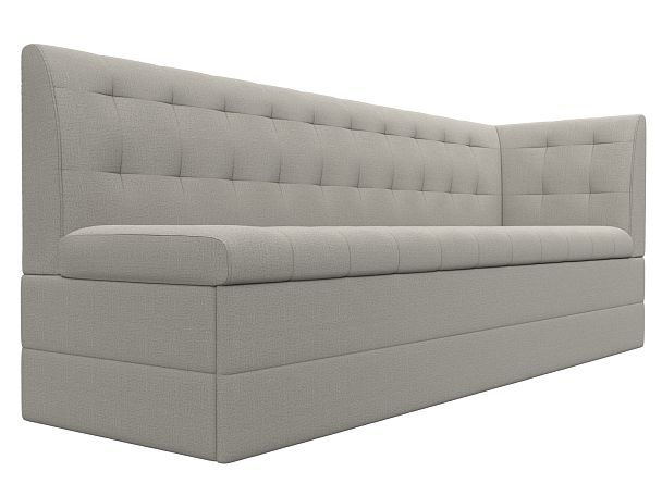 Диван кухонный Бриз с углом справа Рогожка бежевый - Вид 3