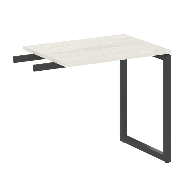 Metal System Quattro Приставной элемент на О-образном м/к 40БО.ПР-2 Дуб наварра/Антрацит металл 800*600*750 - Вид 1