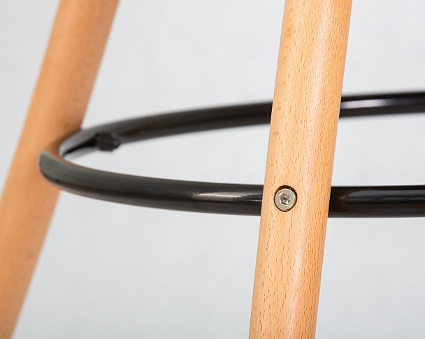 Стул барный DOBRIN BUTTERFLY BAR (ножки светлый бук, цвет чёрный) - Вид 11