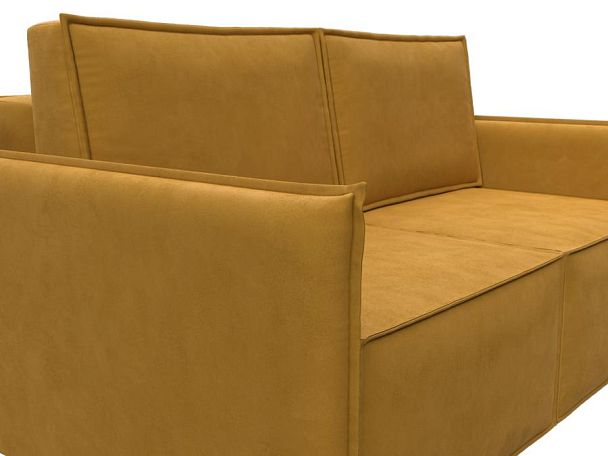 Диван прямой Либерти мини Велюр желтый - Вид 4