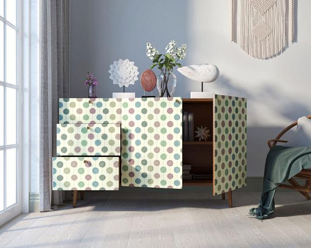 Комод Berber с двумя дверками и ящиками принт 24 арт BB17/Print_24 - Вид 2