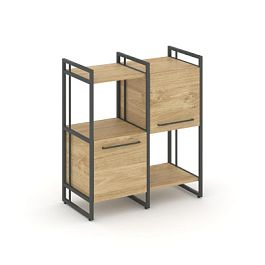 Rift Шкаф комбинированый RF.NS-005 Тиквуд Светлый/Металл Антрацит 820*396*924 - Фото предпросмотра