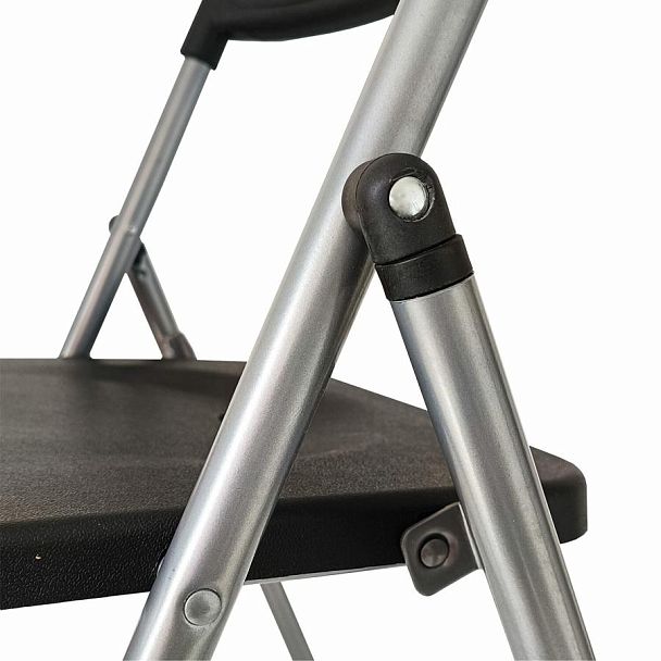 Стул складной BRABIX "Golf Lite CF-017", серебристый каркас, пластик чёрный, 532895 - Вид 6