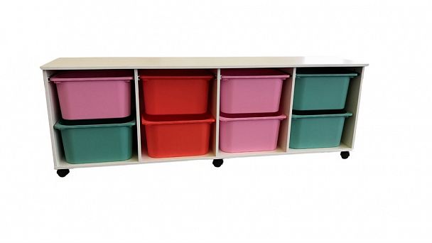 Стеллаж для Лего с контейнерами передвижной - Вид 1