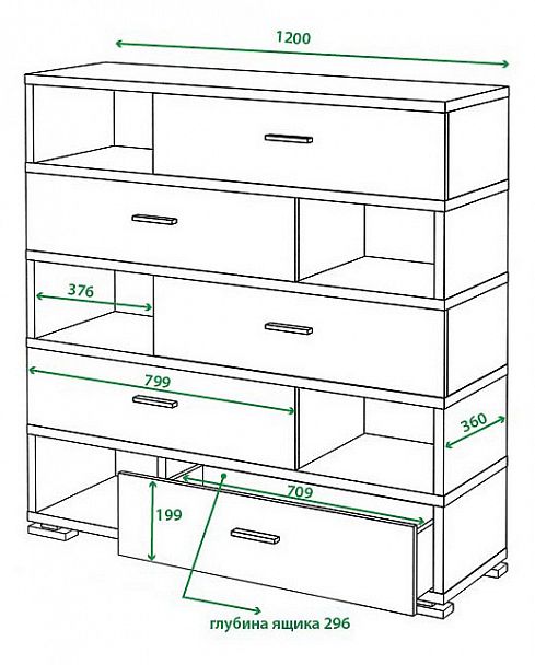 Тумба комбинированная Домино СБ-40/5 Венге/Карамель - Вид 3