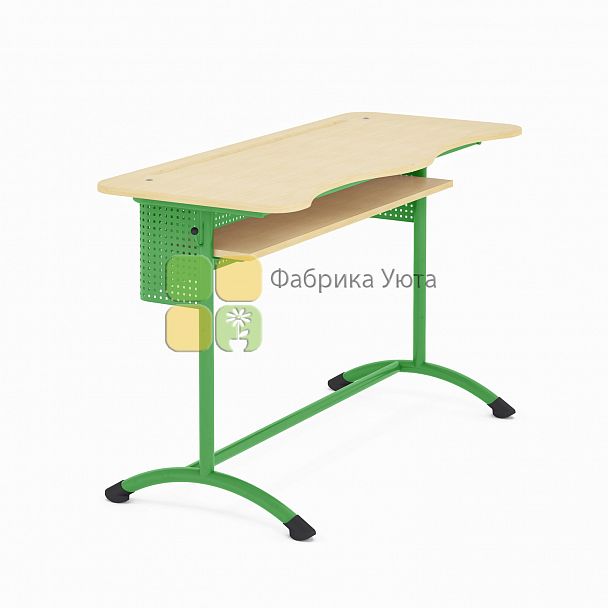 Парта "Экстра Перфо 2Р" 2-местная цвет. рег. (4-6 гр) с полкой - Вид 2