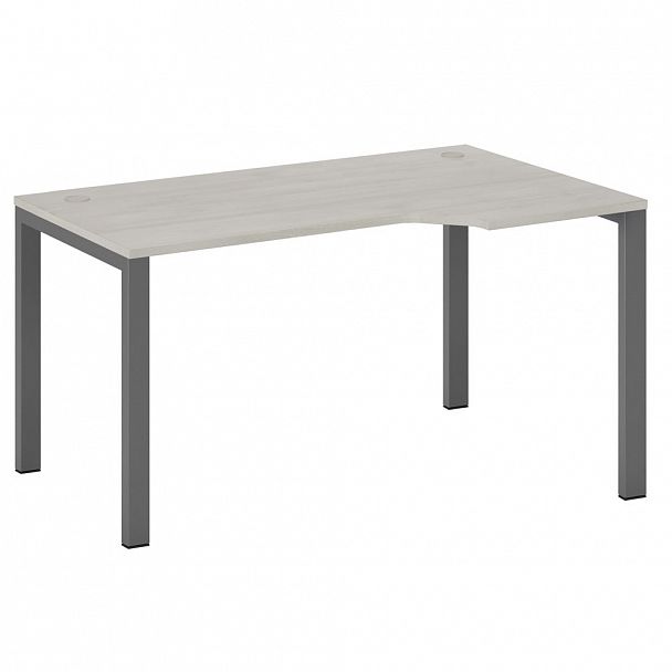Стол эргономичный правый на металлоопорах New Line 150x90x2,5 дуб шамони светлый - Вид 1