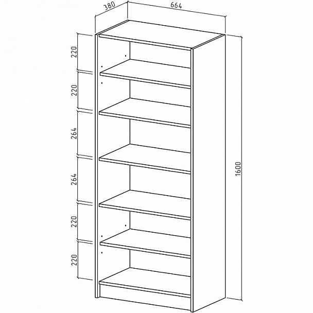 Стеллаж комбинированный Август-2 - Вид 2