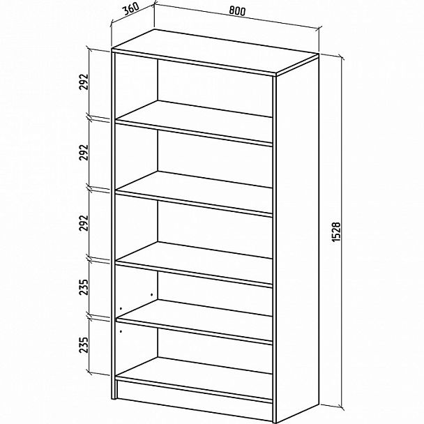 Стеллаж комбинированный Бостон-3 - Вид 2