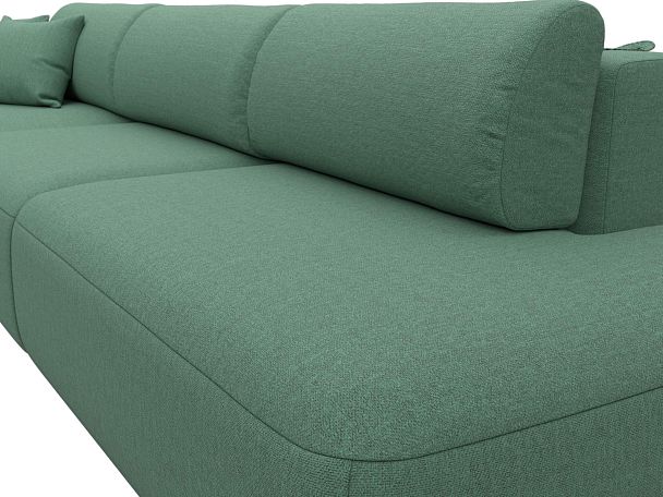 Диван угловой Лига-036 НПБ Модерн Лонг левый угол Рогожка зеленый - Вид 4