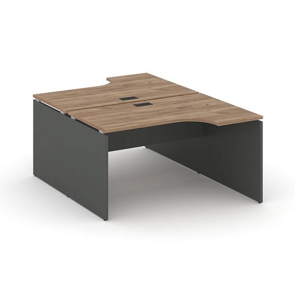Стайл Проджект Рабочая станция эргоном. SN-D.DRPA-001 Дуб Табак/Антрацит NEW/Черная Заглушка 1380*12 - Вид 1