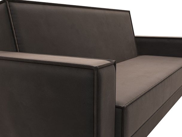 Диван-книжка Куба Велюр коричневый - Вид 4