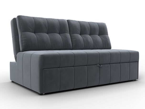 Диван прямой Лига-107 (140) Велюр серый - Вид 1