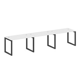 Metal System Quattro Р. ст. на 3 раб. места на О-образном м/к 50БО.СМ-3.2 Белый/Антрацит металл 3600*720*750 - Фото предпросмотра