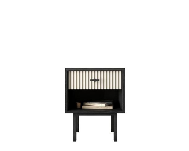 Тумбочка с верхним ящиком Emerson арт EM11/milky/L - Вид 1