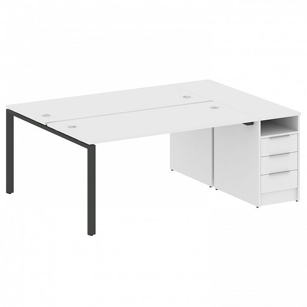 Рабочая станция "Metal System" БП.РС-СТП-2.4 белый/антрацит - Вид 1