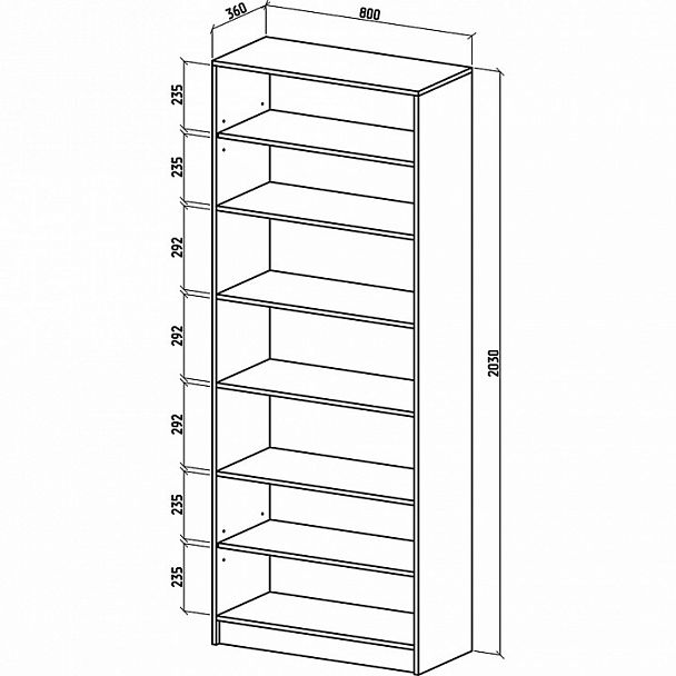 Стеллаж комбинированный Бостон-7 - Вид 2