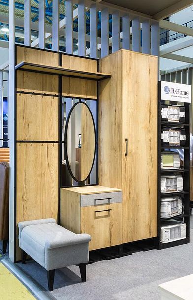 Полка для прихожей Loft Дуб Табак - Вид 4