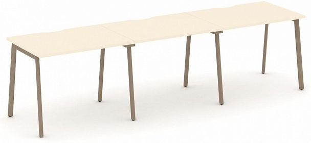 Рабочая станция на 3 места " ESTETICA" ES.RS-3.1-VP Сатин - Вид 1