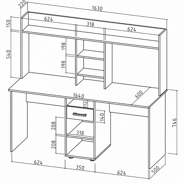 Стол письменный Остин-15 - Вид 2