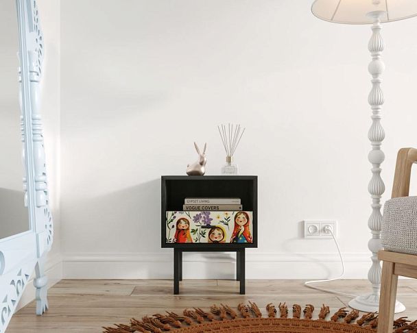 Тумбочка с нижним ящиком Emerson Матрешки арт EM17/Art04 - Вид 4