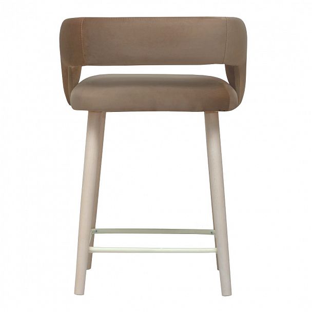Стул Mars полубарный, велюр бежевый - Вид 6
