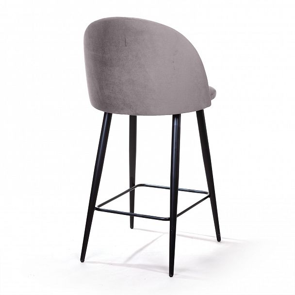 Cтул полубарный Thomas, бархат светло-серый 26 - Вид 6