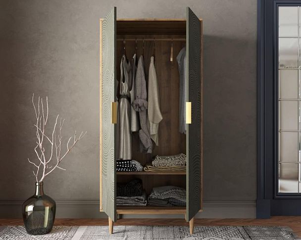 Шкаф малый двухстворчатый Line R24/browngrey - Вид 2