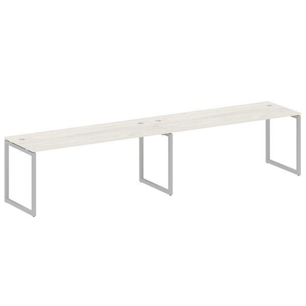 Metal System Quattro Р. ст. на 2 раб. места на О-образном м/к 40БО.СМ-2.5 Дуб наварра/Серый металл 3600*720*750 - Вид 1