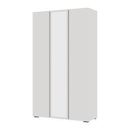 Хелен ШК 02 Шкаф 3х створчатый с зеркалом (1,200х2,100х0,460) белый/белый - Фото предпросмотра