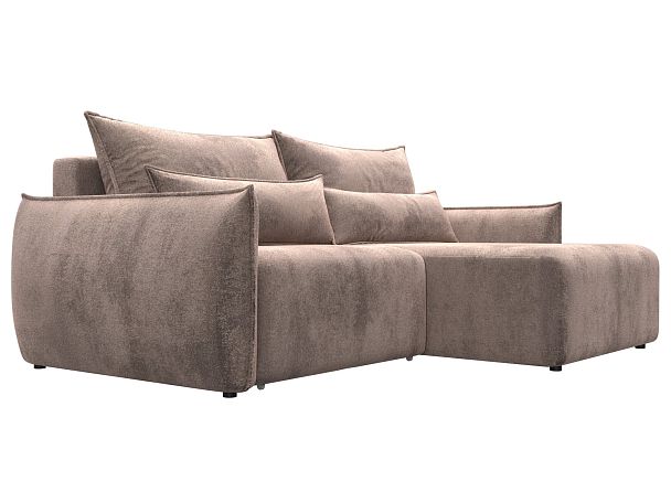 Диван угловой Лига-051 НПБ угол универсальный Велюр бежевый - Вид 3