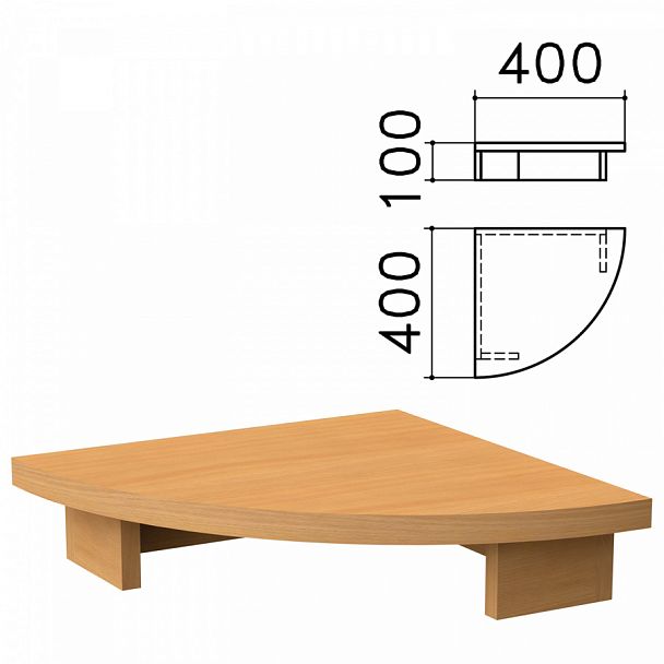 Подставка под монитор "Монолит", 400х400х100 мм, цвет бук бавария, ПМ03.1 - Вид 1