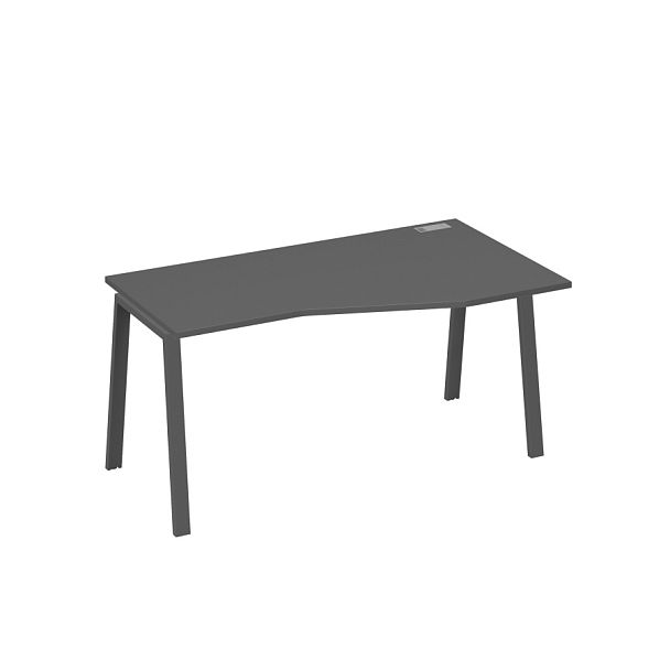 Стол эргономичный правый "Техно" на металлокаркасе TRE A4 А4 Б3 066 БП антрацит премиум / металлокаркас антрацит - Вид 1