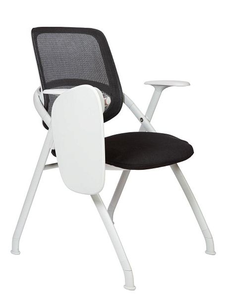 Стул / Clip / черная сетка/черная ткань/белый пластик пюпитр - Вид 1