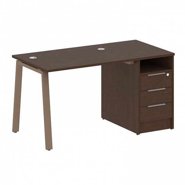 Рабочая станция "Metal System" БА.РС-СТП -1.1 венге/мокко - Вид 1
