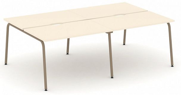 Рабочая станция на 4 места "ESTETICA" ES.D.RS-4.2-VK Сатин - Вид 1