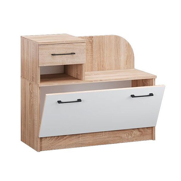 Прихожая Денвер тумба под обувь дуб сонома/белый - Вид 2