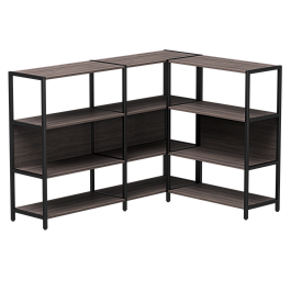 Набор стеллажных систем №14 Everprof EVO 1635x1215x1120 Дуб Пасадена/Черный - Фото предпросмотра