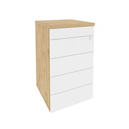 Onix Тумба приставная (TIP-ON) O.TP-4 TIP Тиквуд светлый/Белый бриллиант 432*460*750 - Фото предпросмотра