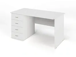 ЛАЙТ / LIGHT RLG008-14x7L Однотумбовый стол 140x70x75 Белый - Фото предпросмотра