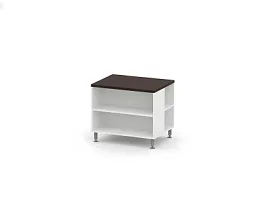 БЕРЛИН / BERLIN Тумба для копира на цокольных опорах 800х600х690 Венге/Белый - Фото предпросмотра