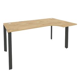 Onix Стол эргономичный правый на П-образном м/к O.MP-SA-1 (R) Тиквуд светлый/Антрацит металл 1580*980*750 (720/460) - Фото предпросмотра