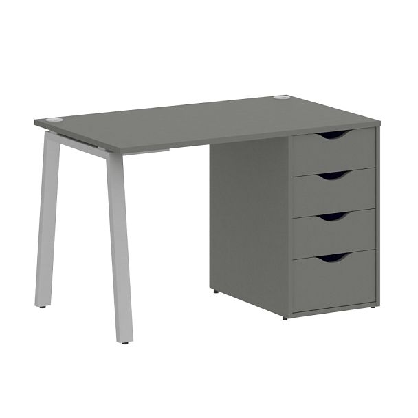 Home Office Стол письменный VR.SP-3-118.4.A Металлик/Серый металл 1180*720*750 - Вид 1