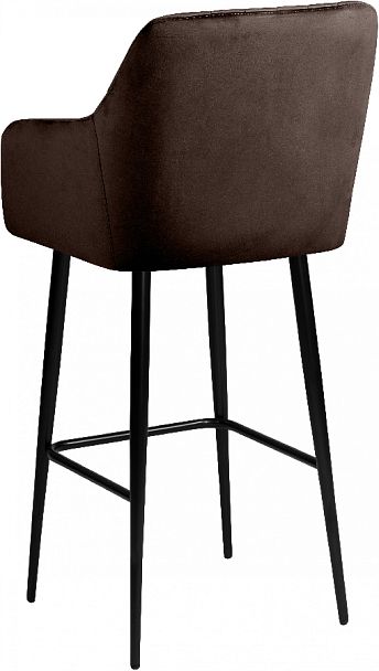 Барное поворотное кресло Барли К, Confetti coffee/черный - Вид 6