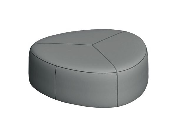 Пуф СОФТИ СФ-126 126х126х41,5h Oregon 17 (кожзам) серый "Пуфы и банкетки"  ТК-002920003477 серый - Вид 1