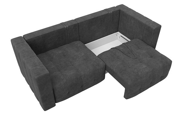 Диван прямой Лига-052 НПБ Велюр серый - Вид 7