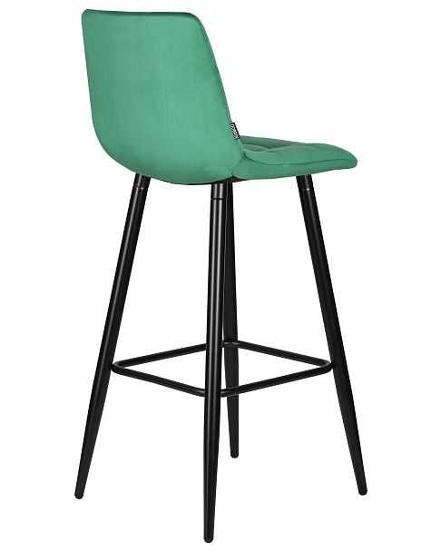 Стул барный DOBRIN NICOLE (черные матовые ножки, зелёный велюр (108-64)) - Вид 4