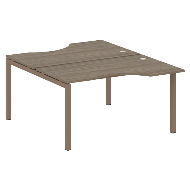 Metal System Quattro Р. ст. криволинейная на П-образном м/к 50БП.РАС-СА-2.2 Вяз/Мокко металл 1400*1835*750 - Вид 1